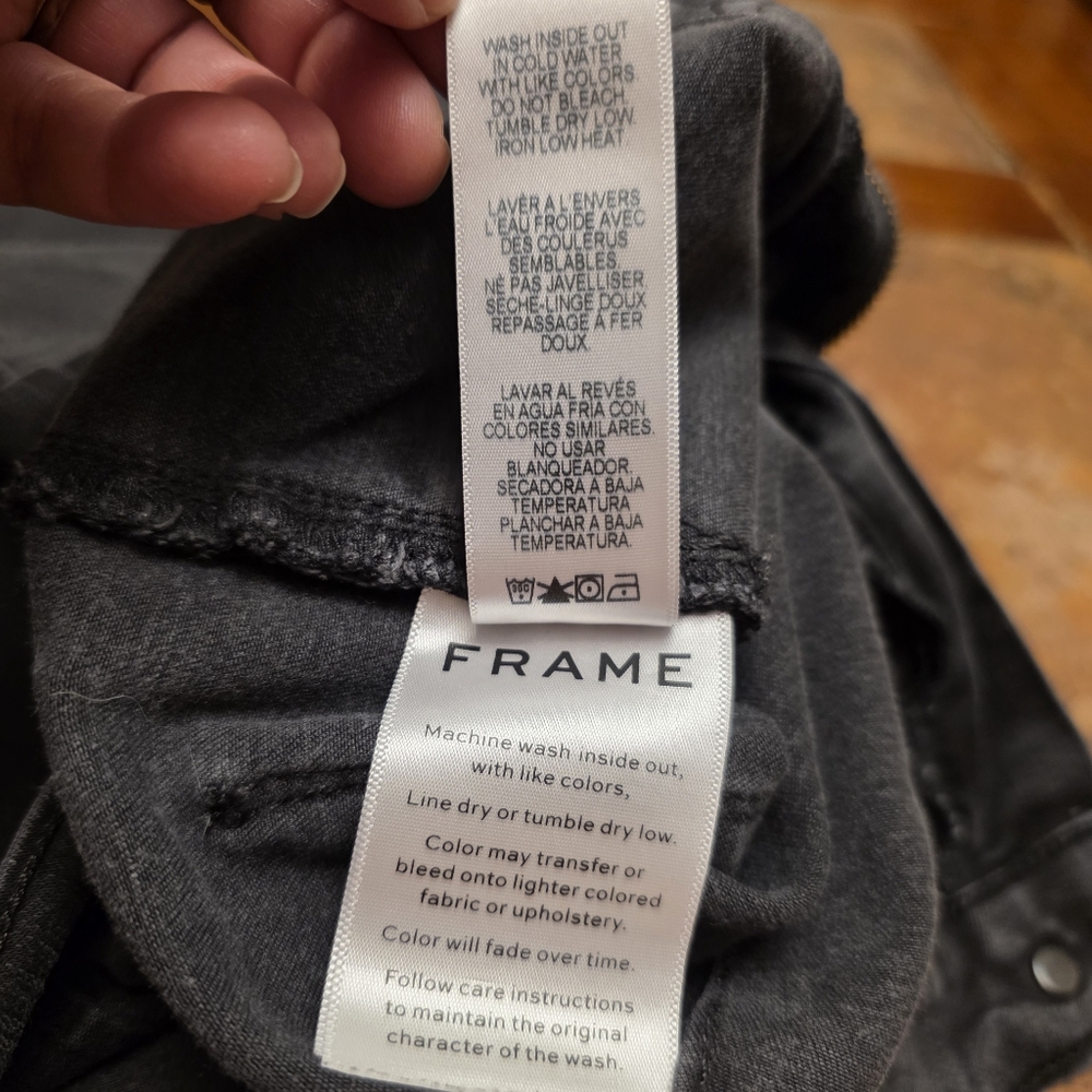 Frame La Bardot Crop Flare BLack Jeans Size 30 - Picture 14 of 14